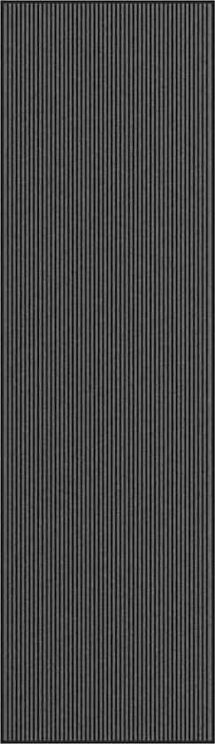 Dørmatte Stripe Svart og Grå 115x400 cm