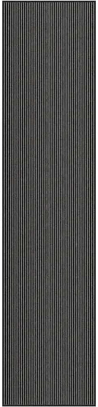 Dørmatte Stripe Svart og Grå 115x500 cm