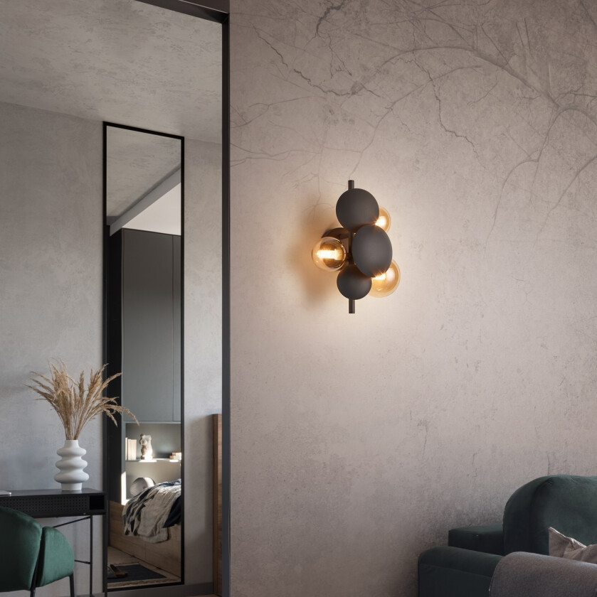 Bubble Vegglampe Sort Interiørlampe Lampehuset