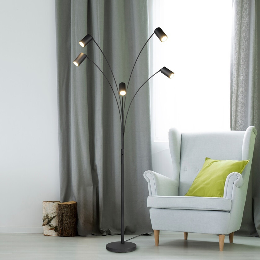 Marley Gulvlampe Sort Interiørlampe Lampehuset