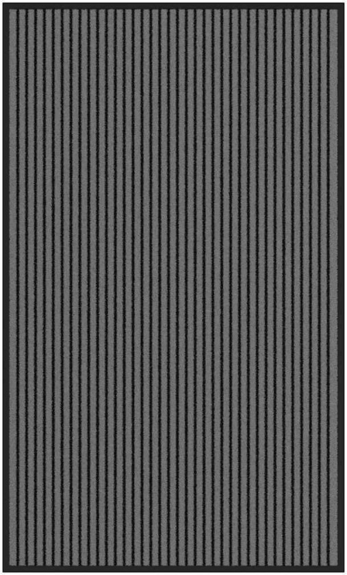 Dørmatte Stripe Svart og Grå 90x150 cm
