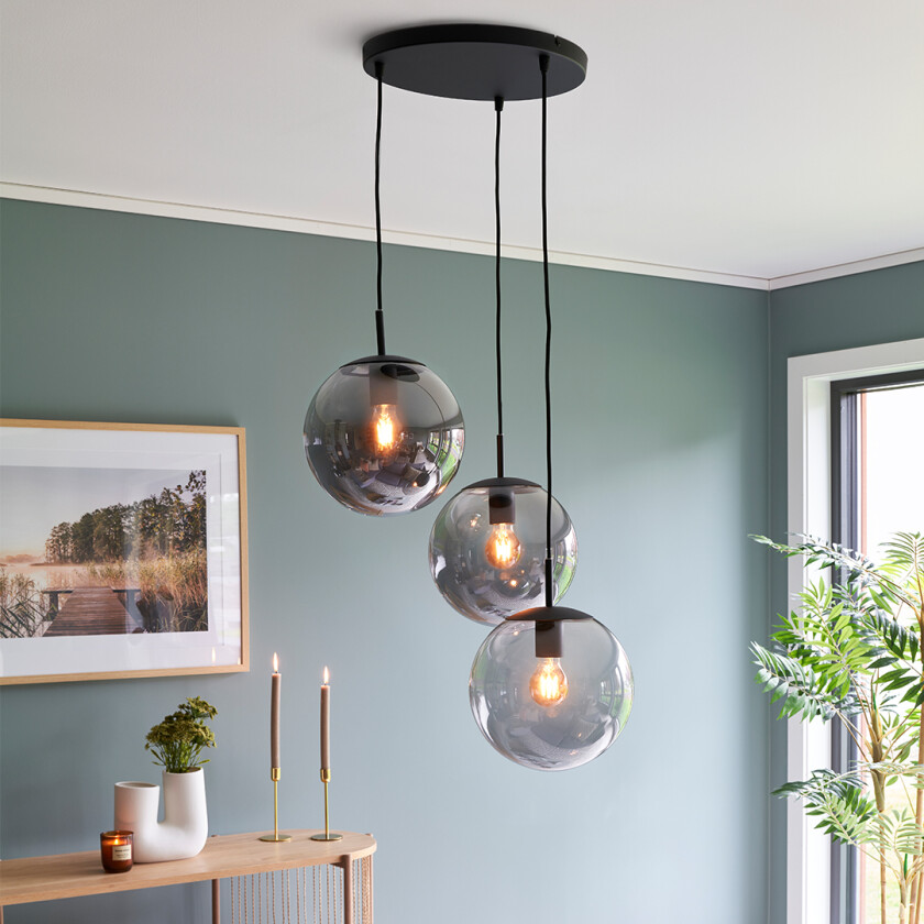 Rondell Ball Taklampe Grå Hengende taklampe Lampehuset