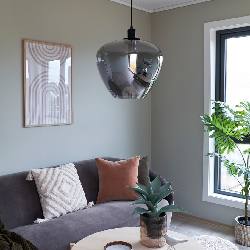 Kelly Taklampe Nova Life Røykfarget Hengende taklampe Lampehuset