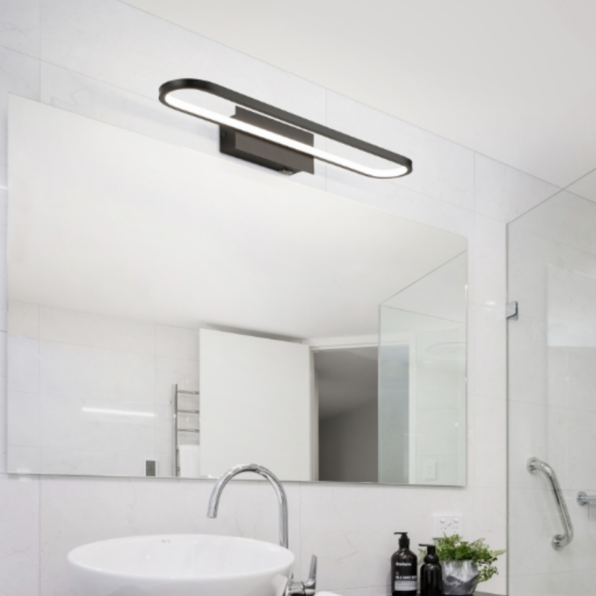 Gianni H2O LED Vegglampe IP44 Sort 60 Cm Speilbelysning Lampehuset