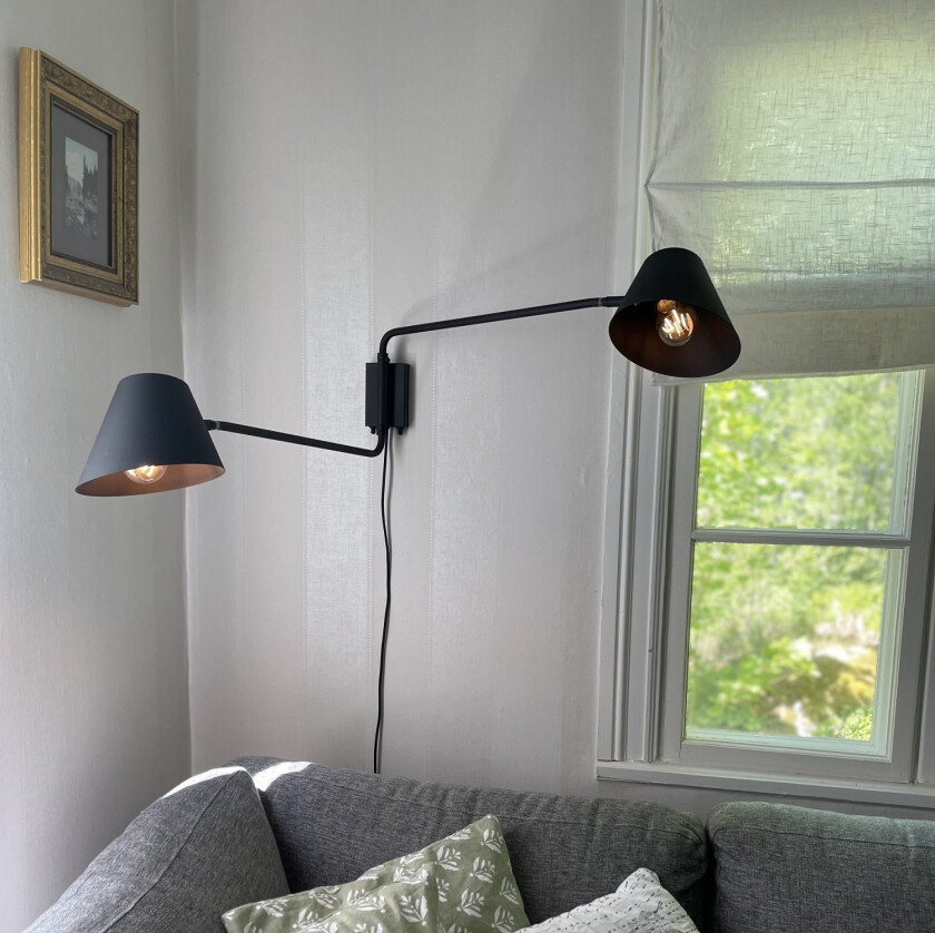 Nordic Vegglampe Sort Interiørlampe Lampehuset