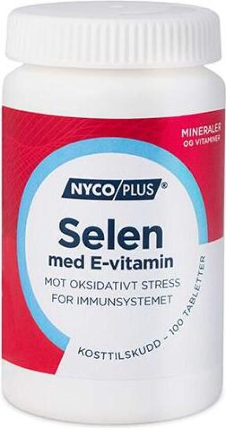 Selen med E-vitamin tabletter 100 stk