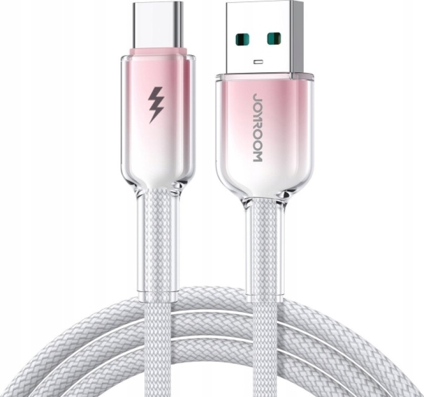 Bilde av Kabel Joyroom S-A42 Crystal-Clear Series 3A Usb-A / Usb-C 1.2M Biay