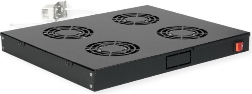 Roline 19-Inch Roof-Mounted Fan Unit 4 Fans, Thermostat Black