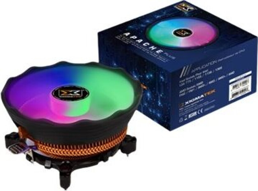 Xigmatek Apache Plus - Prosessorkjøler - (For: Lga775, Lga1156, Am2, Am2+, Lga1366, Am3, Lga1155, Am3+, Fm1, Fm2, Am4) - Aluminium - 120 Mm