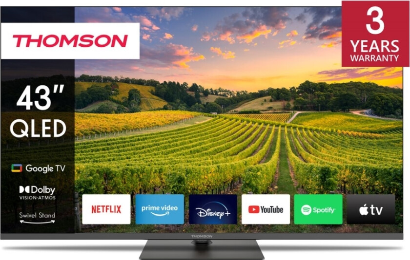 43Qg5c14 - 43" Diagonalklasse Led-Bakgrunnsbelyst Lcd Tv - Qled - Smart Tv - Google Tv - 4K Uhd (2160P) 3840 X 2160 - Hdr - Direct Led, Quant