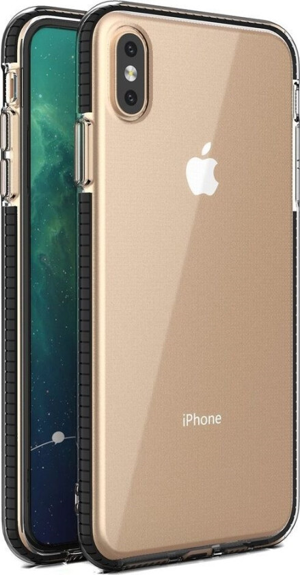 Spring Case Pokrowiec elowe Etui Z Kolorow Ramk Do Iphone Xs Max Czarny