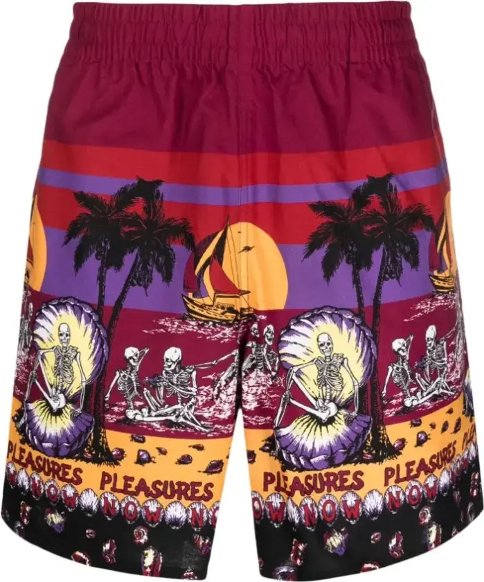 Herre, Shorts, Rød, S