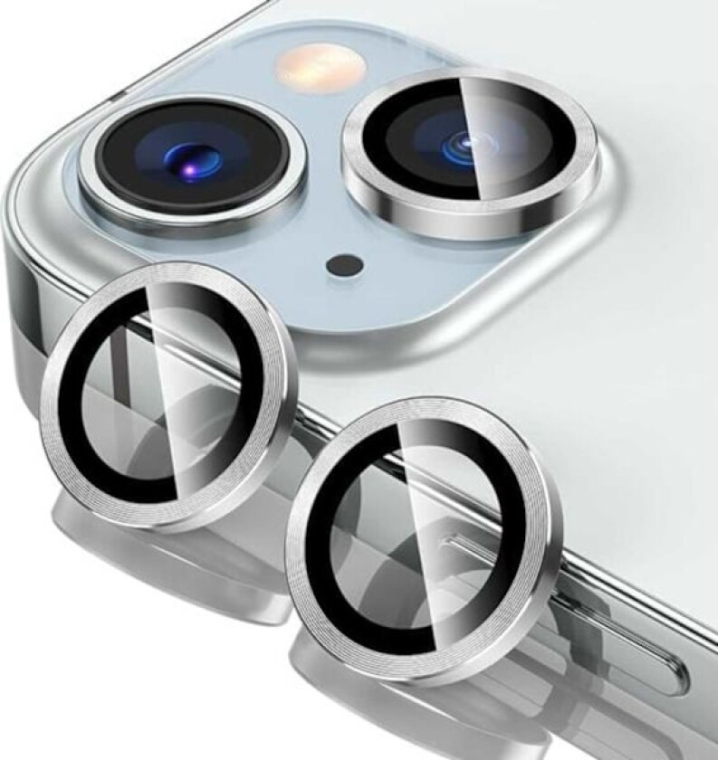 iPhone 15/15 Plus objektivdeksel sølv sølv