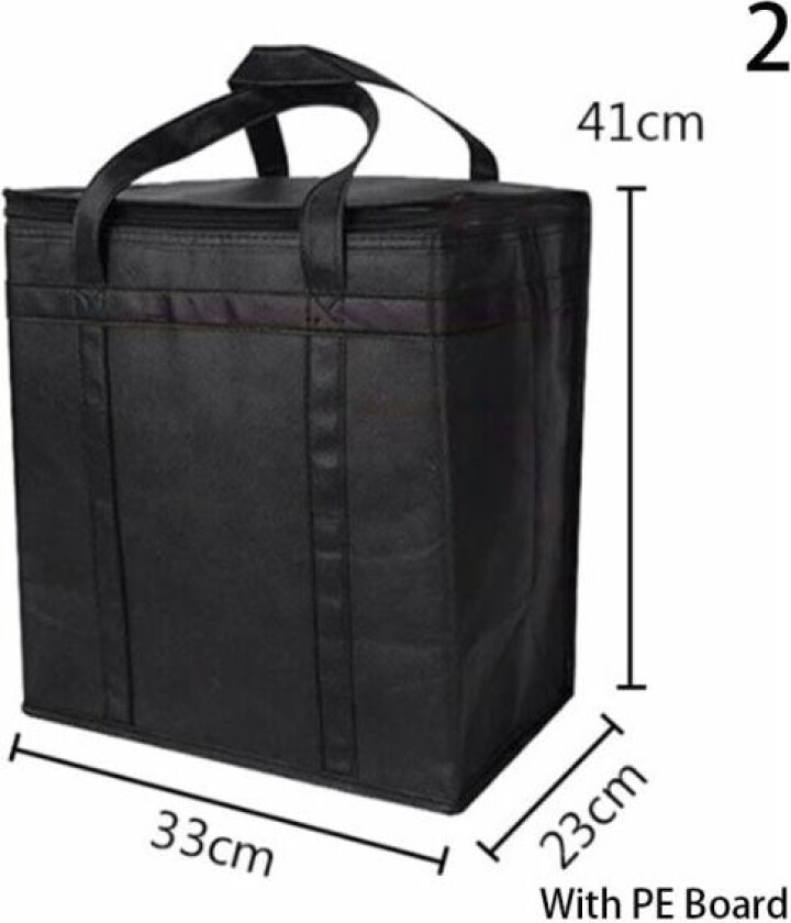 Ekstra stor kjølebag kjøleboks piknik camping is dri svart 2