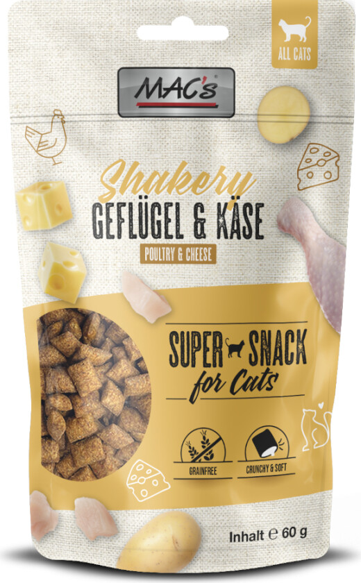 Cat Shakery Snack - Kylling & ost (60 g)