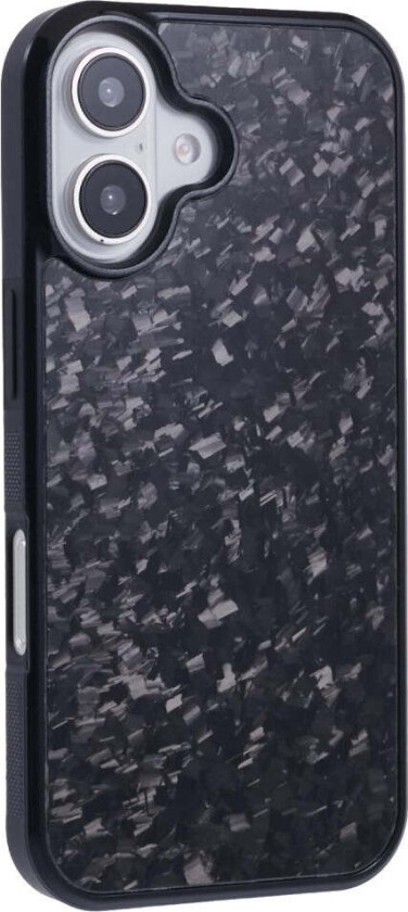 iPhone 16 Deksel i Aramidfiber og Myk Plast - Svart