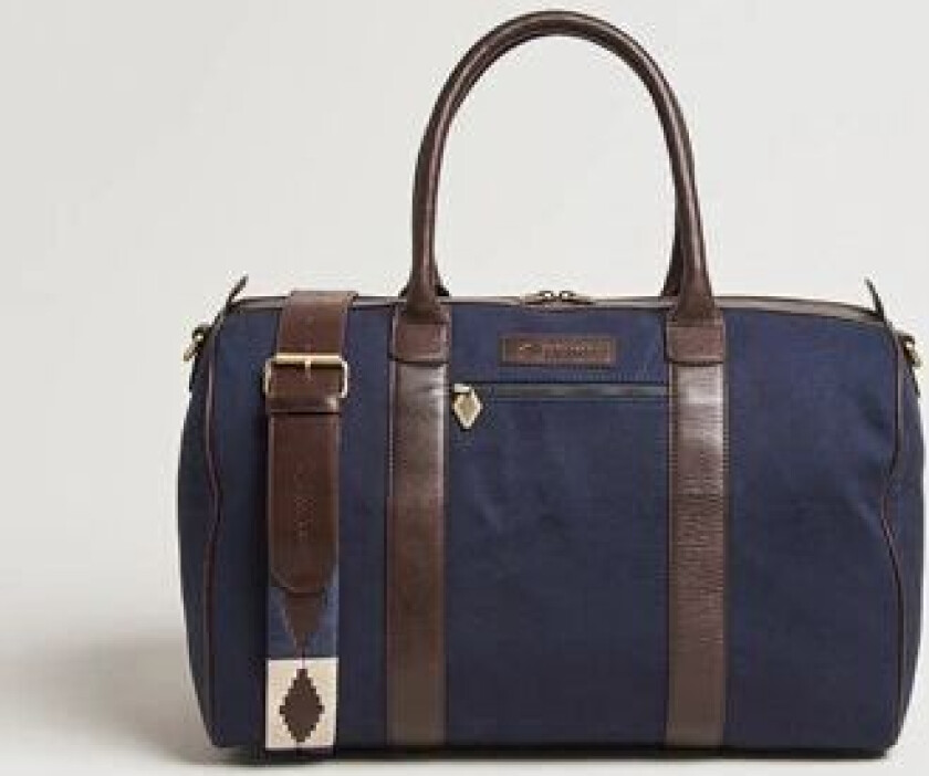 Varon Small Canvas Weekend Bag Navy