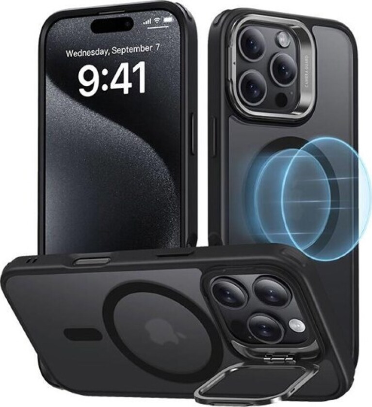 Classic Hybrid (HaloLock) case with stand for iPhone 16 Pro (black)