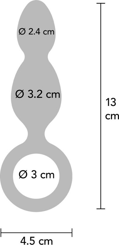 The Plugger 2-Balls Silikon AnalPlugg fra Buttocks