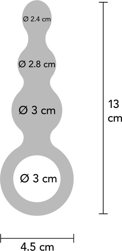 The Stuffer 3-Balls Silikon AnalPlugg fra Buttocks