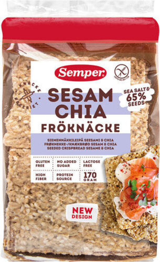 Semper Frøknekkebrød med Sesam & Chia 170g