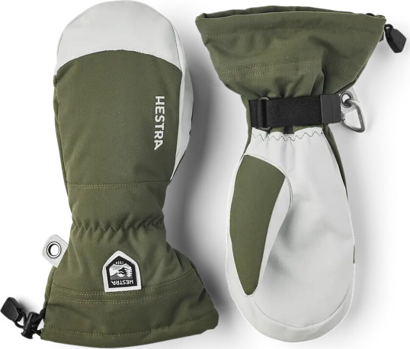 Army Leather Heli Ski Mitt Olive 6