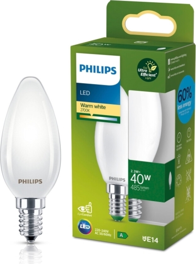 Led Cla 40W B35 E14 2700K Fr Ue Srt4