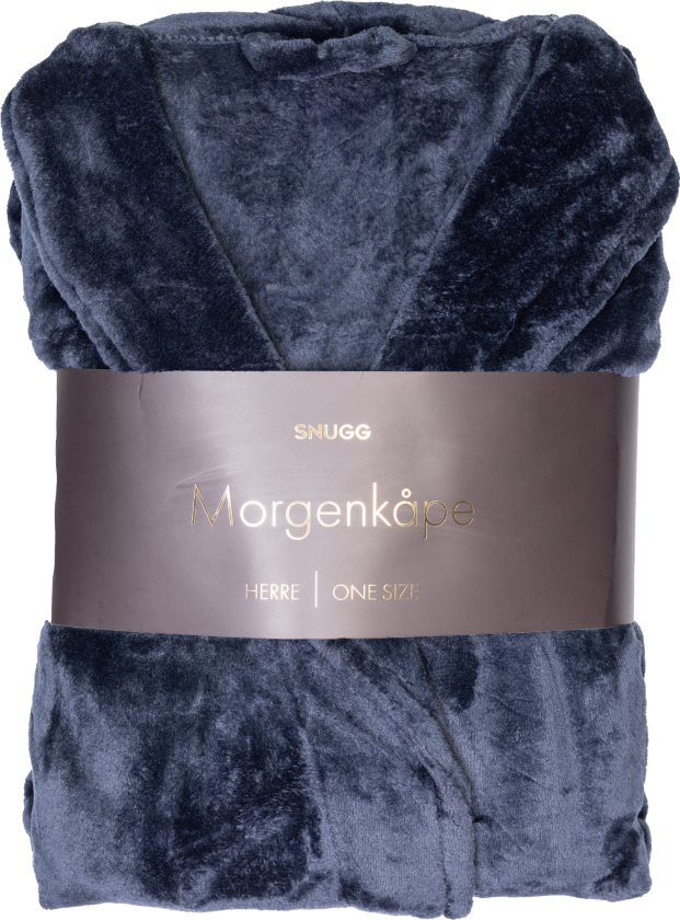 morgenkåpe herre blå one size 1 stk