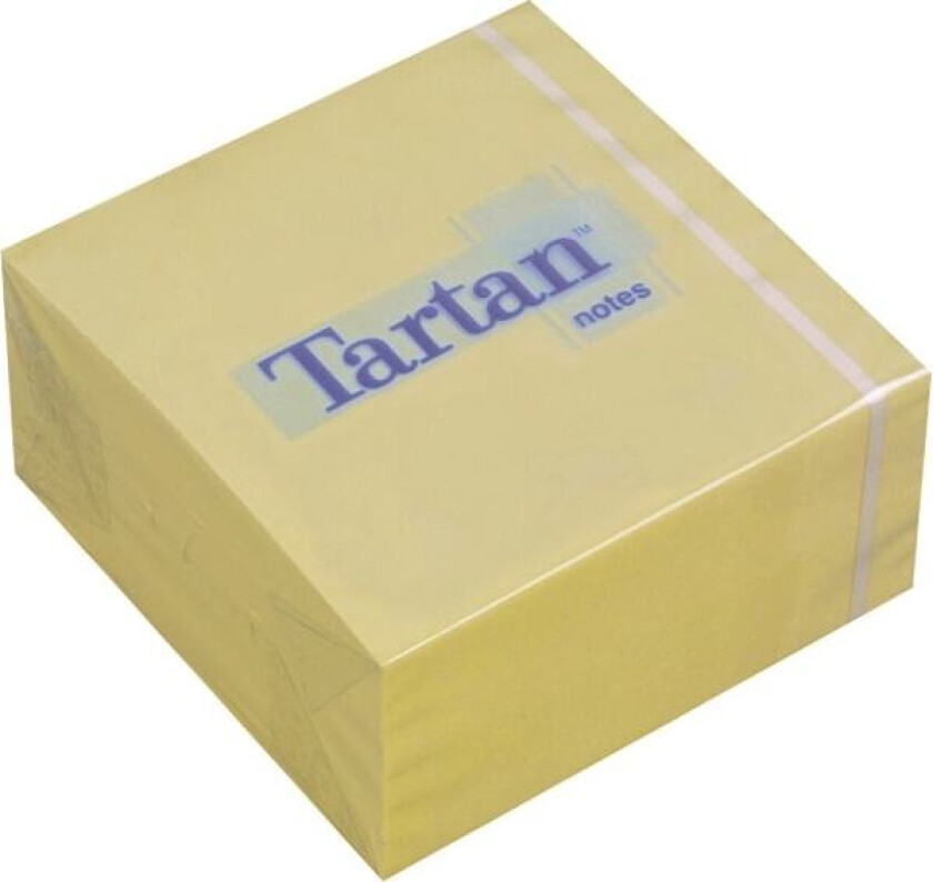 Tartan Notisblokk 76x76 mm Gul 100 ark 3M