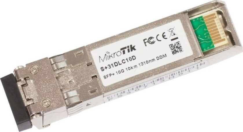 Mikrotik S+31Dlc10d - Sfp+ Transceivermodul - 10Gbe - Sfp+ / Lc-Enkeltmodus - Opp Til 10 Km - 1310 Nm