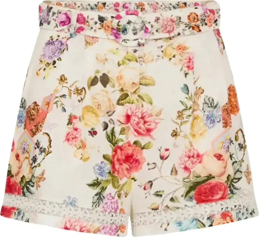 Dame, Shorts, Flerfarget, M