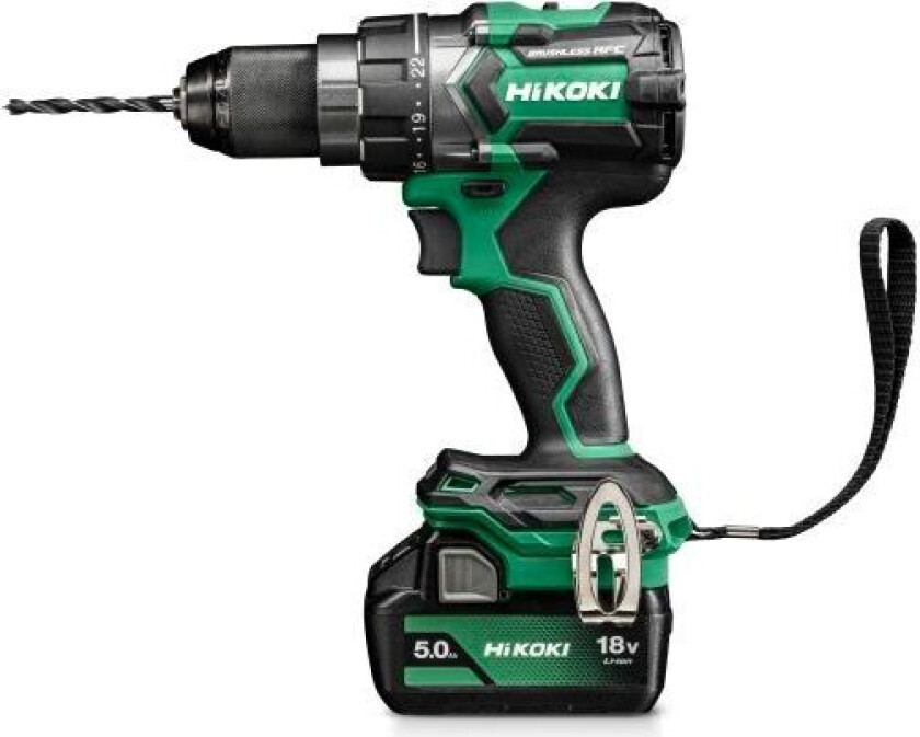 DS18DC Borskrutrekker med 5,0 Ah batteri og lader