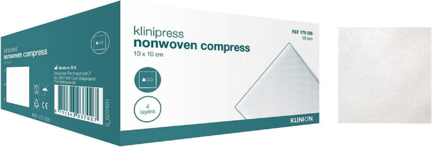 kompress 10x10cm 4lag usteril 100 stk