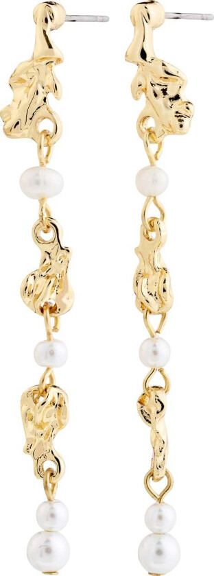 Sloan Pearl Earrings Goldplated -Øreringer