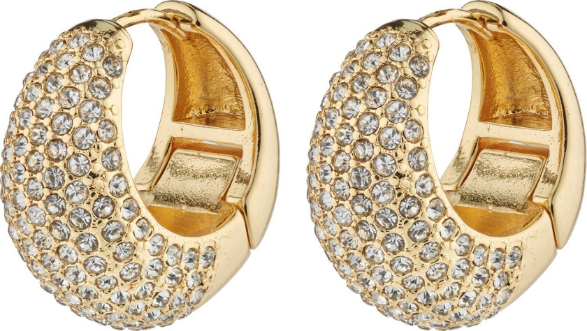 Naomi Recycled Crystal Hoops Goldplated - Kreoler