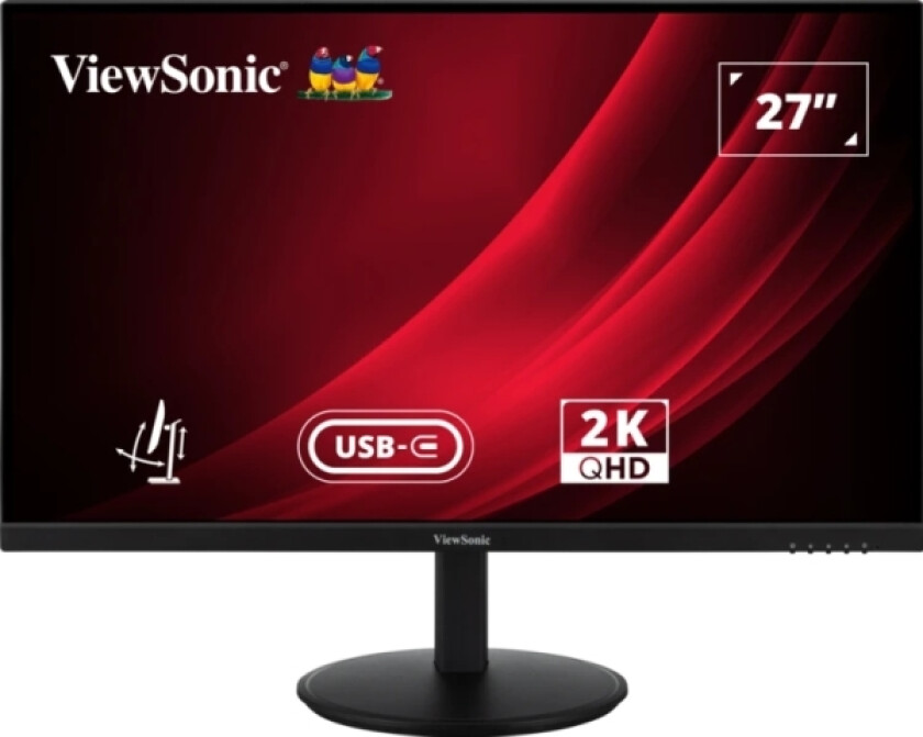 Viewsonic Vg Series Vg2709-2K-Mhdu-2, 68,6 Cm (27"), 2560 X 1440 Pixlar, Quad Hd, Led, 4 Ms, Svart