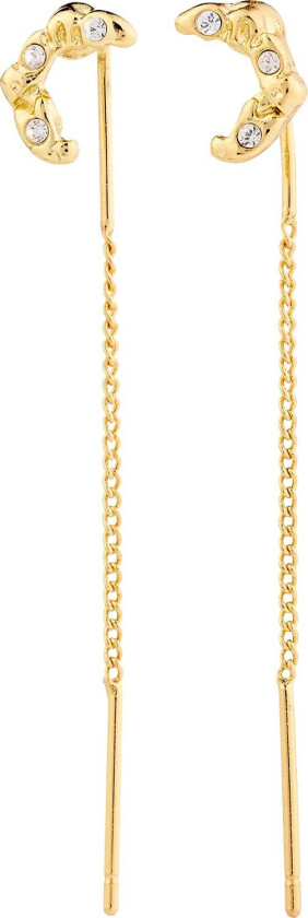 Kora Moon Chain Earrings Goldplated -Øreringer