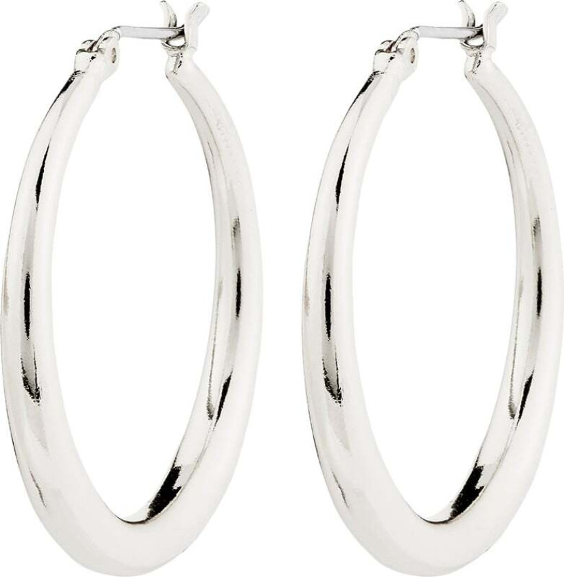 Jorun Hoop Earrings Silverplated -Øreringer