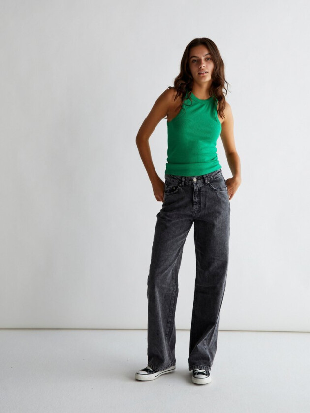 Wide Leg Dark Grey Str 21/128 - Jeans