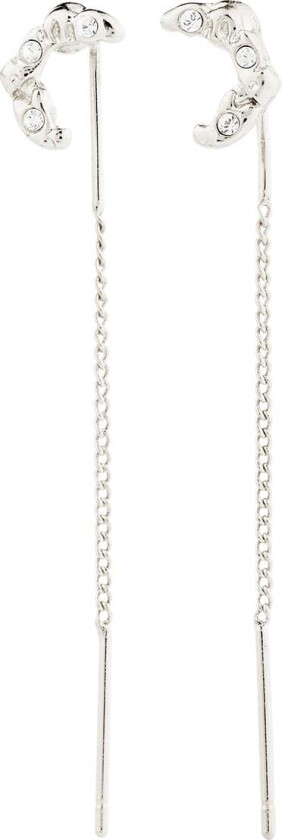 Kora Moon Chain Earrings Silverplated -Øreringer