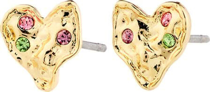 Ryan Heart Earrings Goldplated -Øreringer