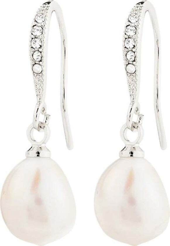 Jasmin Pearl Earrings Silverplated -Øreringer