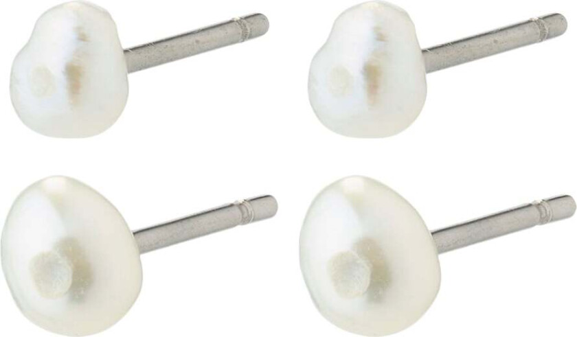 Johanne Pearl Earrings 2in-1 set -Øreringer