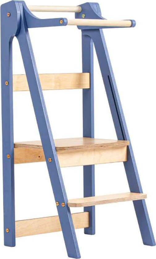 Sammenleggbar Læringstårn, Blå - Motoriske møbler - Bjørk,Plywood,MDF
