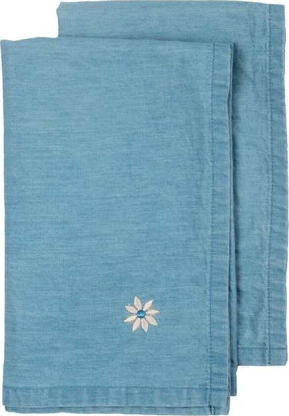 Bilde av Eden denim serviett 45x45 cm 2 stk blå