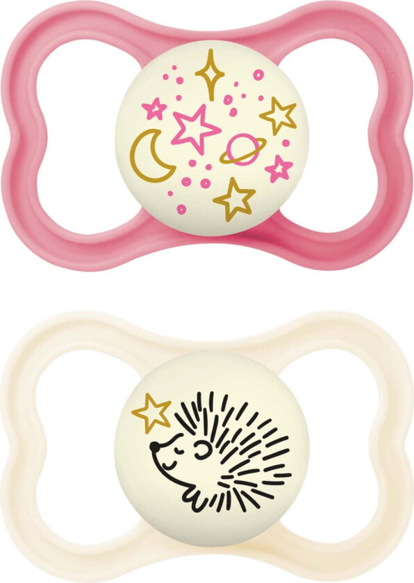 Supreme Silikon Night Smokk 6-16m 2-pack, Neutral/Rosa - Smokker