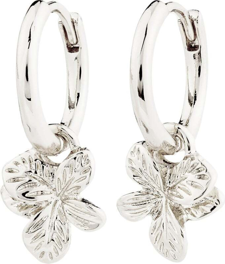 Charmaine Hoop Earrings Silverplated -Øreringer