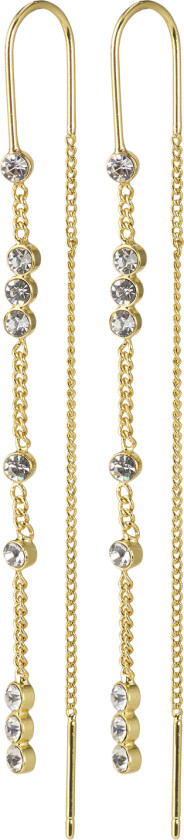 Goldplated Kamari Chain Earrings W/ Crystals -Øredobber