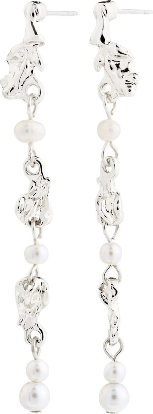Sloan Pearl Earrings Silverplated -Øreringer