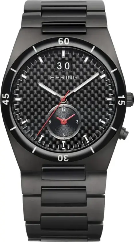 Herreklokke 32341-782 Ceramic Sort/Stål Ø41 mm